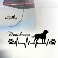 Auto Aufkleber | Labrador | Personalisiert mit Name | Herzschlag Köln - Köln Merheim Vorschau