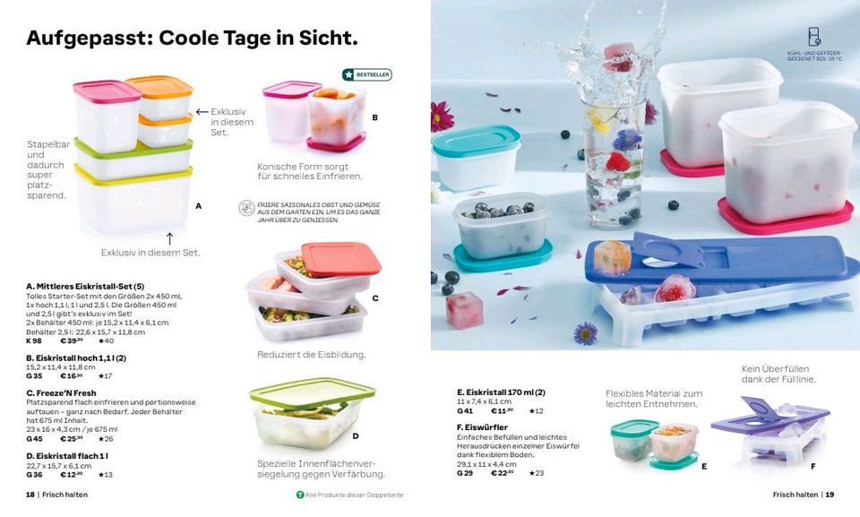 Tupperware Eiskristalle 4x 450ml Gefrierbehälter NEU in Horgau