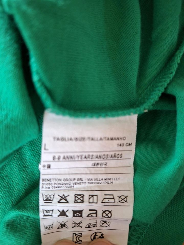 Benetton -  Longsleeve - Jungen grün - Gr. L / 140 cm (8-9 Jahre) in Ottweiler