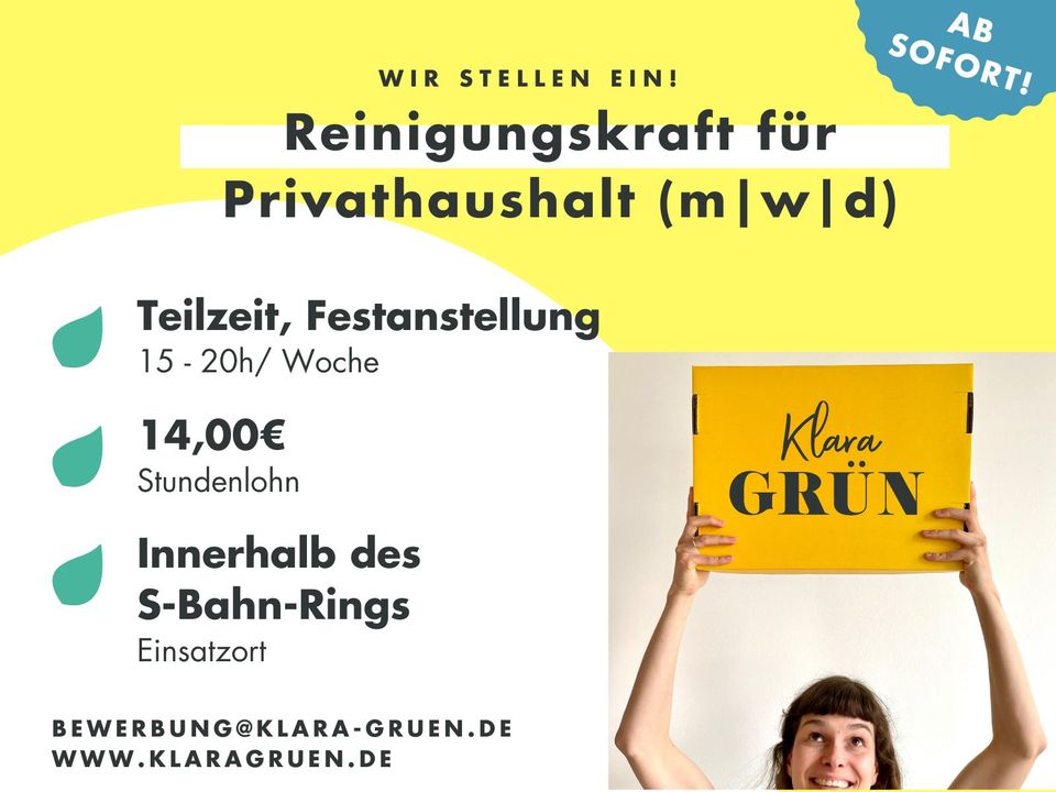 Reinigungskraft für Privathaushalte gesucht (m|w|d) in Berlin