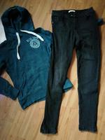 Set 10: Mädchen H&M Hoody Gr S und Jeans Gr 36/38 Thüringen - Weißenborn Vorschau