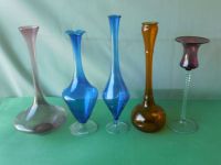 Vase Glas 5x Rauchglas blau lila gelb farbig Höhe 22 - 27 cm Schleswig-Holstein - Klein Rönnau Vorschau