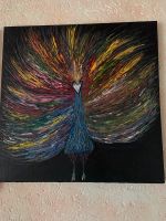 Pfau - zeige deine Farben Acryl Bild Kunst 50x50 Nordrhein-Westfalen - Hellenthal Vorschau