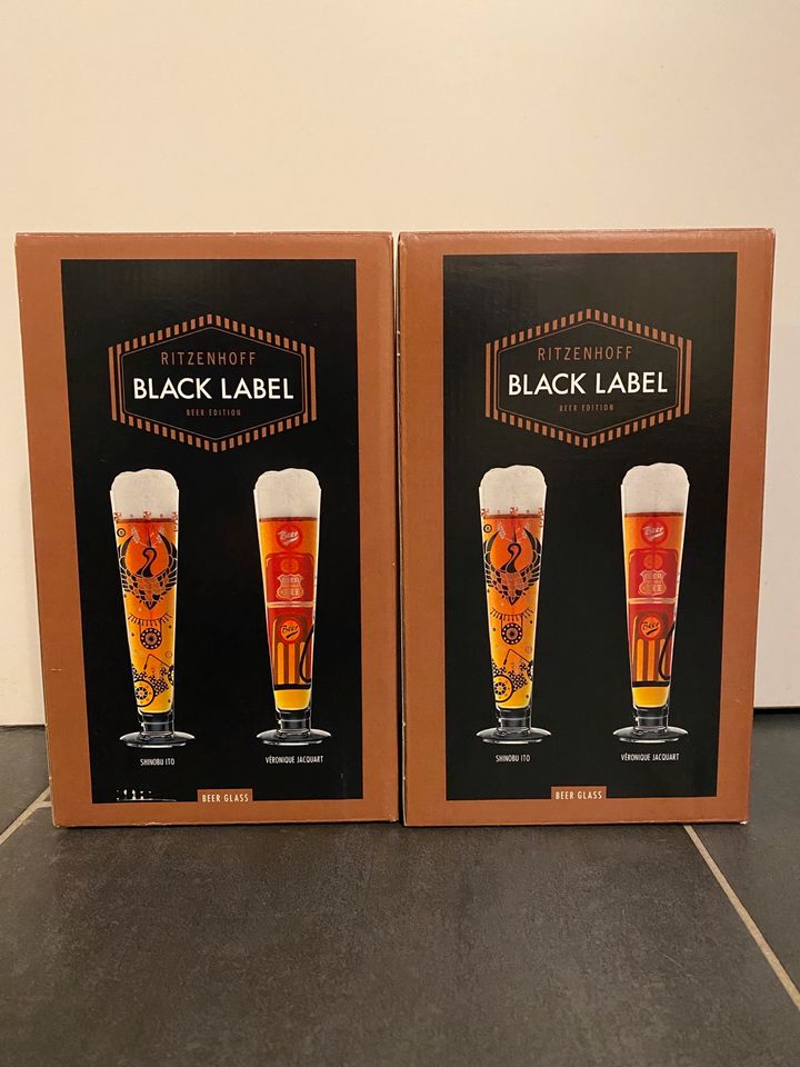 Ritzenhoff Black Label Biergläser neu 4 Stück in Hanau