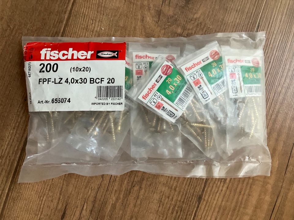 Fischer Schrauben 656074, Typ FPF-LZ 4,0 x 30 BCF 20, VPE 10X20St in Hackenheim