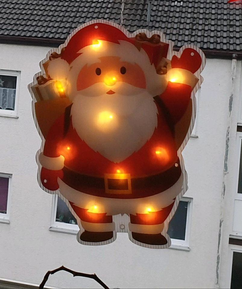 LED Fensterbild Weihnachtsmann in Göppingen