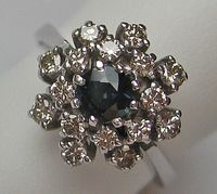 Queen Brillant Ring 585 Gold Safir Saphir Diamant Brillanten 7879 Bayern - Lichtenberg (Oberfranken) Vorschau