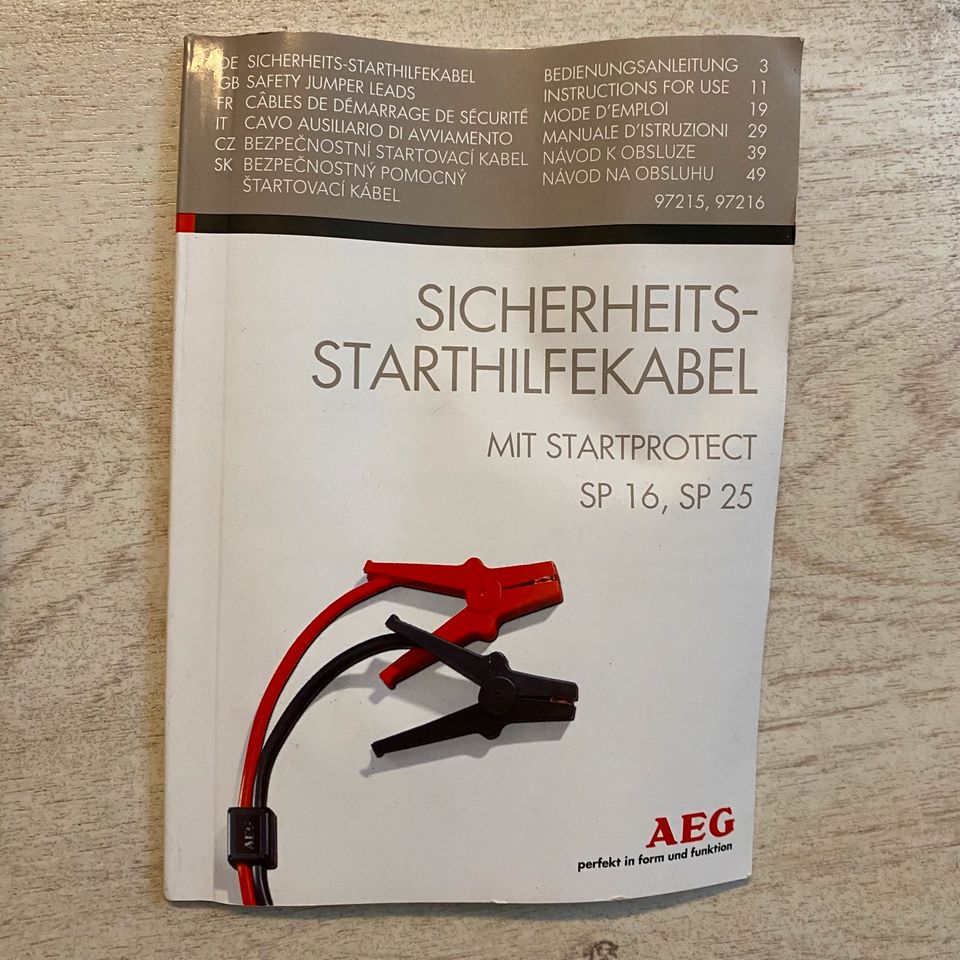 Sicherheits Starthilfekabel SP 25 AEG in Dresden