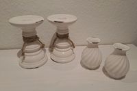 2x Kerzenhalter u. 2x Vase maritim/ weiß/ vintage/ shabby chick Schleswig-Holstein - Rendsburg Vorschau