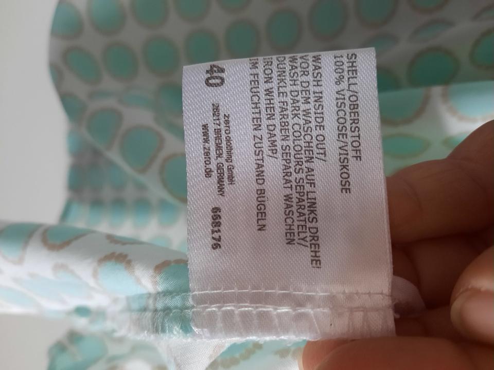 ZERO Sommer´25 Damenbluse Kurzam 40/L weiß pastellgrün in Hofgeismar