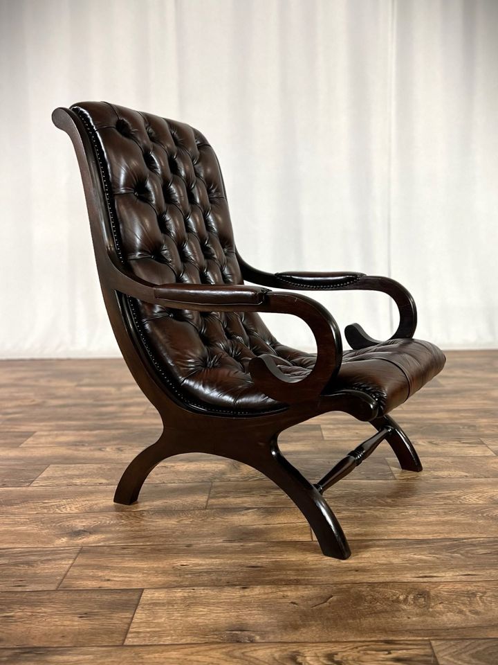 Chesterfield Ledersessel Vintage Sessel Period Chair Relaxsessel in Hüllhorst