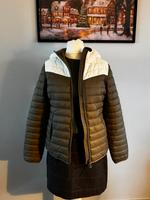 Barbour gefütterte Steppjacke mit Kapuze, khaki weiß Gr. 36 Nordrhein-Westfalen - Brilon Vorschau