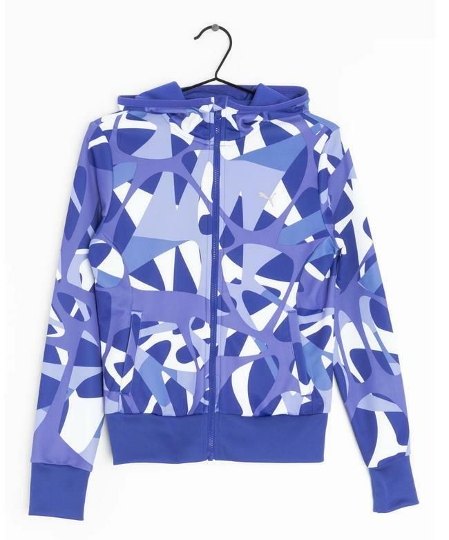 Puma Fleecejacke Kapuzenjacke blau weiß Gr. 36 in Stuttgart