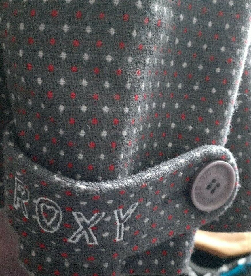 Roxy Mantel Kurzmantel Frühjahr Jacke gepunktet grau Gr.S wie neu in Sömmerda