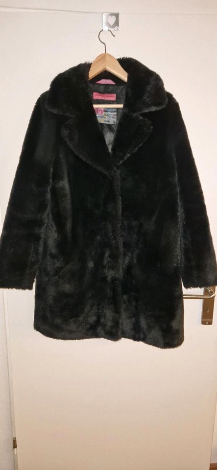 Frieda & Freddies Teddy Plüsch Fake Fur Jacke schwarz 40 ❤️ in Iserlohn