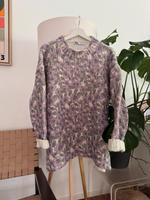 Pullover Zara M Damen Wolle weiß lila Blumen floral Berlin - Dahlem Vorschau