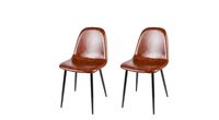 Stuhl Set Stühle Küchenstühle braunes Kunstleder 2 Stück Nordrhein-Westfalen - Horstmar Vorschau