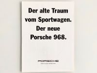 Porsche 968 Prospekt 1991 Vorab Katalog Broschüre Niedersachsen - Seelze Vorschau