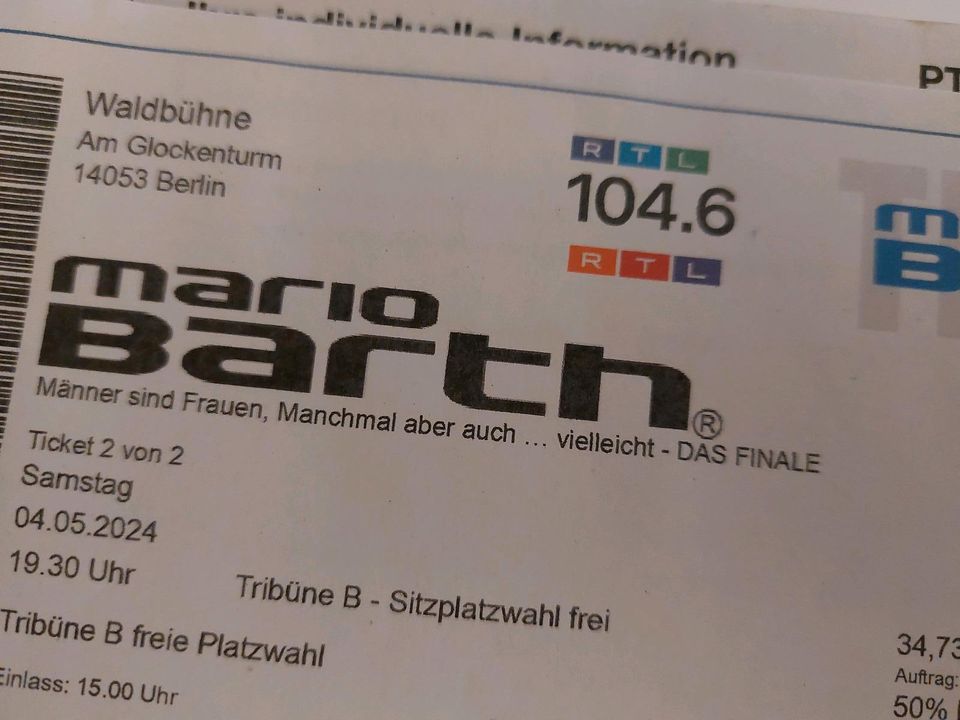 Mario Barth Karten Heute Waldbühne in Spreenhagen
