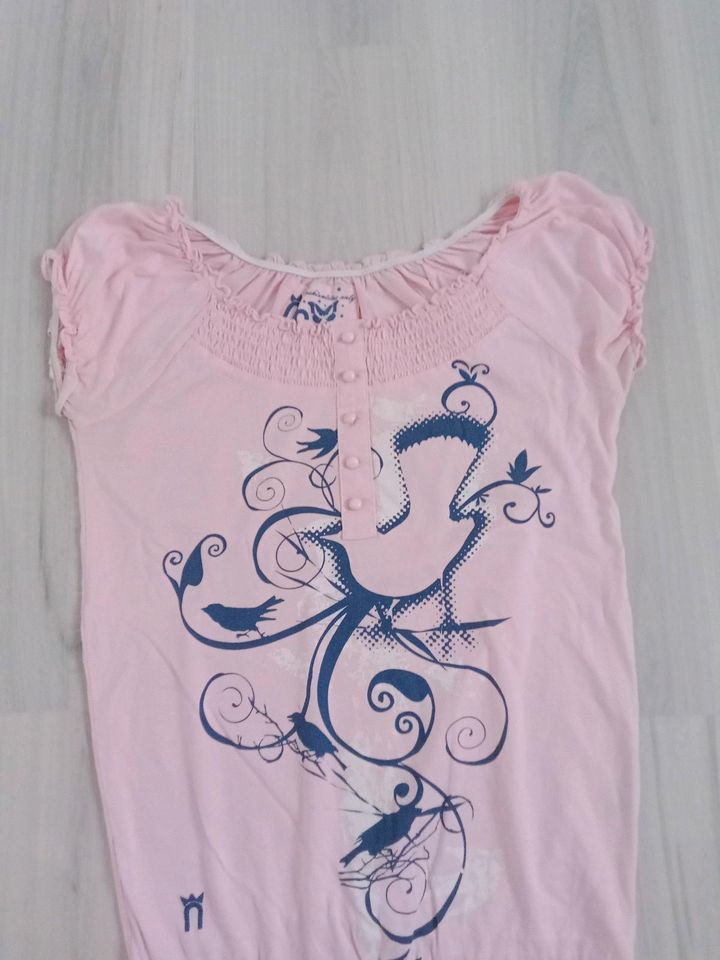 Shirt Bluse NH Girls Gr 36/38 rosa mit Gummizug in Bad Dueben