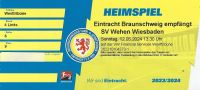 BTSV - Wehen Wiesbaden, Sitzplatz Block 4, Reihe 6 Niedersachsen - Braunschweig Vorschau