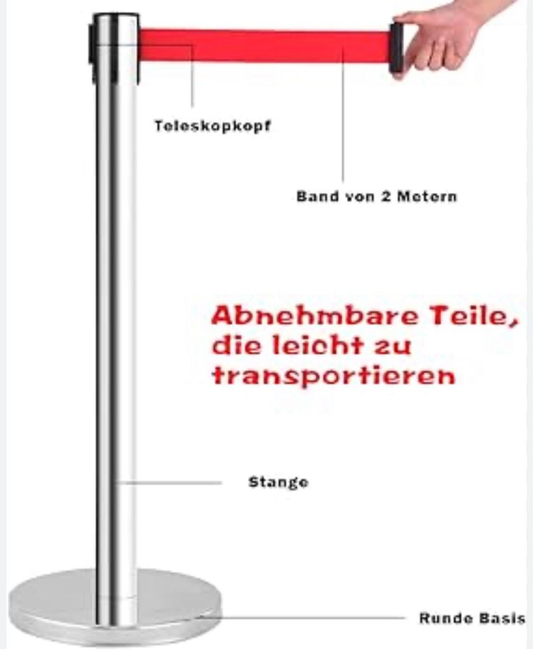 Absperrpfosten mit selbstaufwickelndem Band  pro Stück in Bremen
