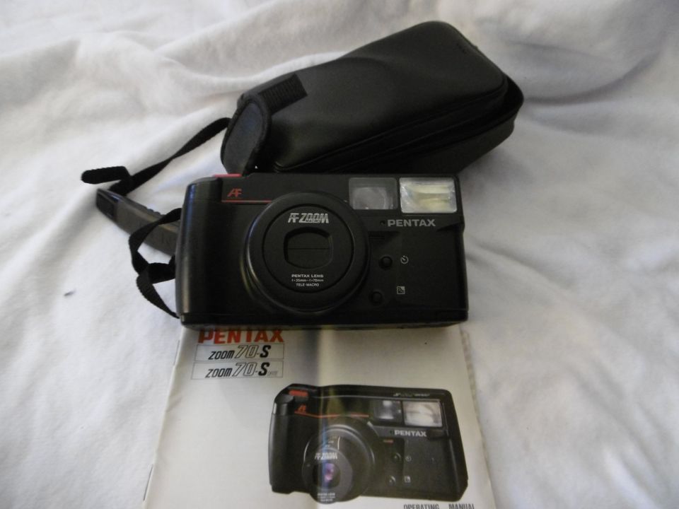 Pentax Zoom 70-S Kompaktkamera Kamera Tasche Gebrauchsanweisung in Elbtal