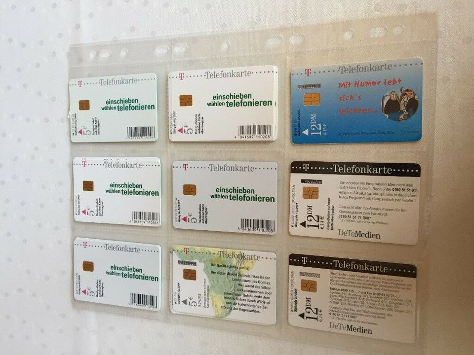 Diverse Telefonkarten DM Euro Sammeln selten gebraucht leer alt in Laer