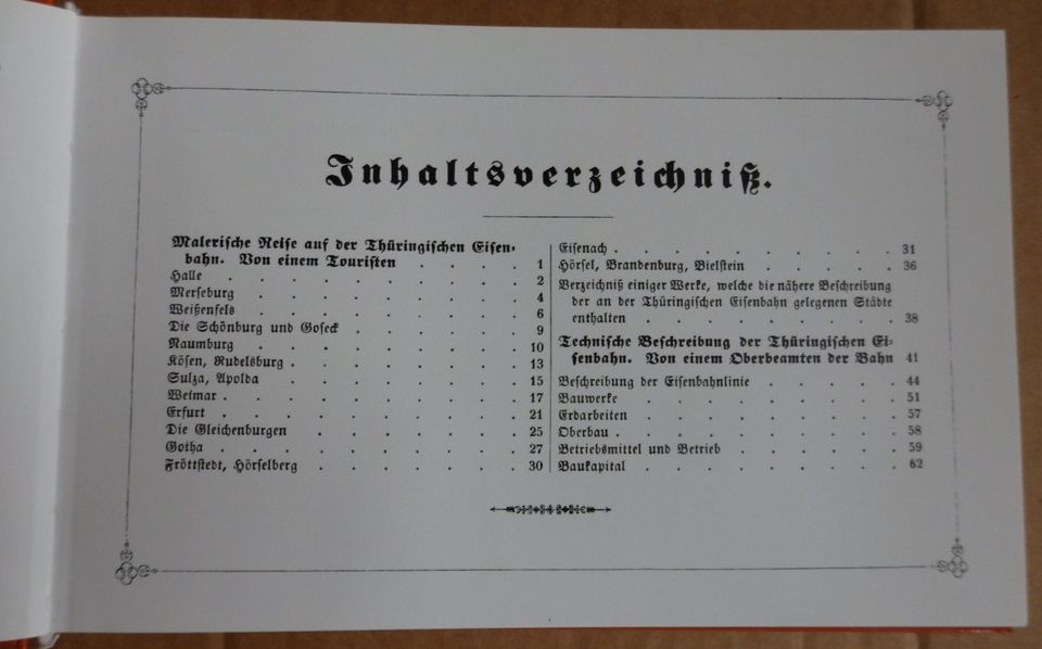 "Malerisches Album der Thüringischen Eisenbahn",Reprint 1850/1997 in Dresden