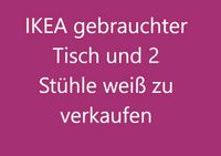 Klapptisch Ikea und 2 Stühle weiß Baden-Württemberg - Rheinau Vorschau
