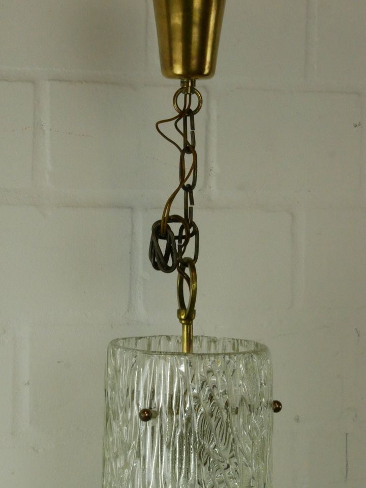 KALMAR Deckenlampe - Eisglas - Gold - Pendelleuchte - Vintage in Hiltrup