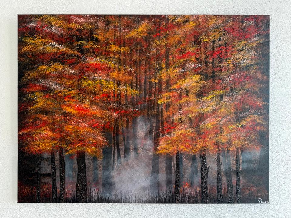 Acryl/bild/kunst/handarbeit/deko/wald/80x60/Unikat in Landsberg (Lech)