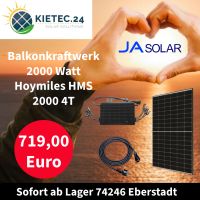 Balkonkraftwerk 800 Watt mit Hoymiles HMS 2000 4T und Ja Solar JAM54D40 445W Black Frame – Bifazial Glas-Glas Modul drosselbar auf 800 Watt Baden-Württemberg - Eberstadt Vorschau