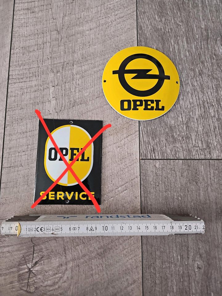 Opel Emailschild Werbung Schild emaille Metall manta corsa in Wolfen