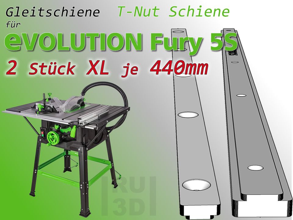 T-Nut Schiene EVOLUTION Fury 5S Tischkreissäge Schiebeschlitten in Glücksburg