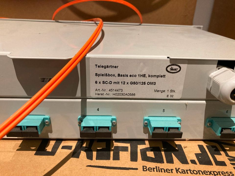 2x Spleißbox Telegärtner 6xSCD LWL Glasfaser mit ca 60m Kabel in Berlin