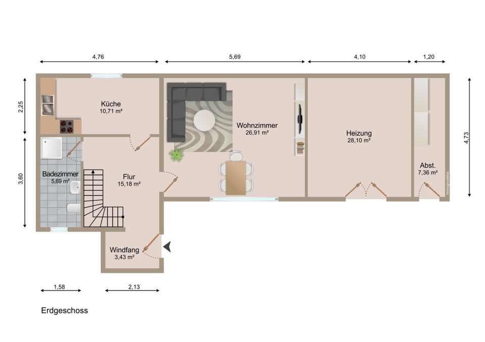 Klein aber Dein - Haus mit 35 m² Dachterrasse und 2 Stellplätzen in Engerda in Uhlstädt-Kirchhasel