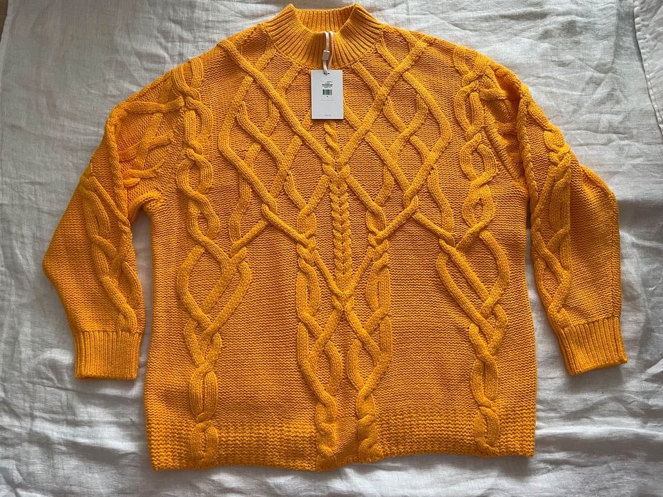 Tommy Hilfiger Strickpullover mit Zopfmuster gelb Neu Gr. 46 48 in Hamm