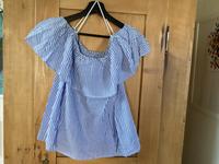 Damen Bluse Gr. M, blau gestreift von Pimkie mit Carmenausschnitt Hessen - Eschwege Vorschau