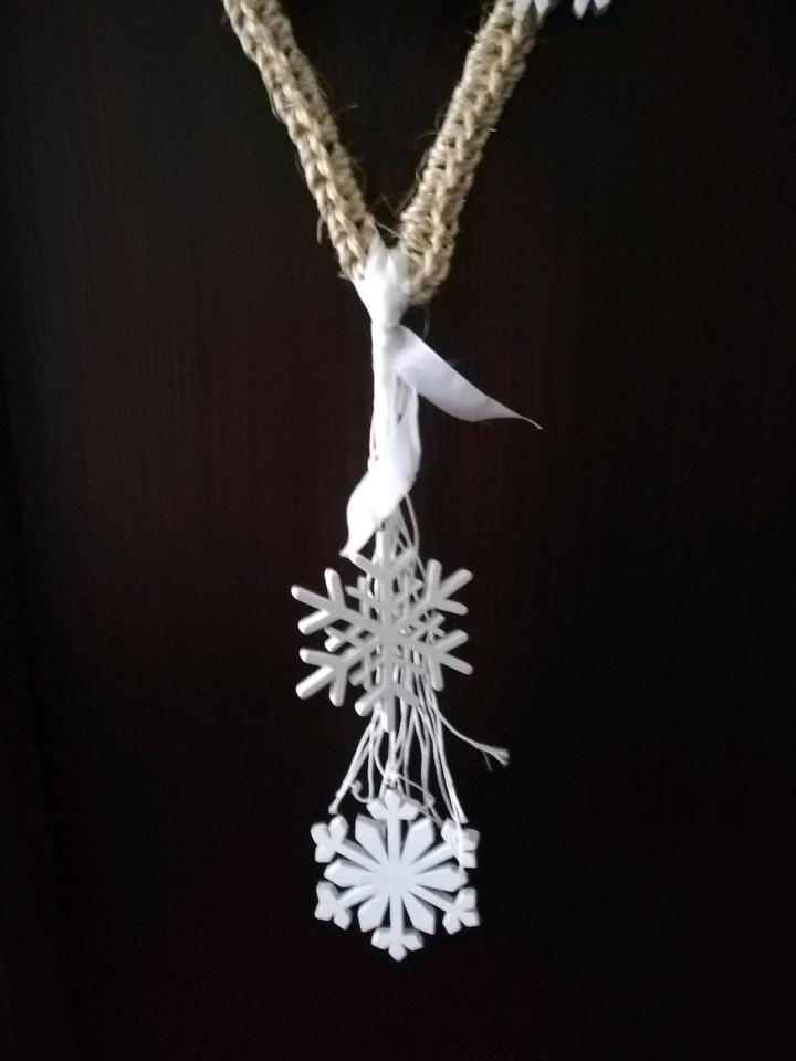 ❄️ Winterdeko Türkranz Herz Sisal Unikat Upcycling Boho Skandi in Roßbach Westerwald