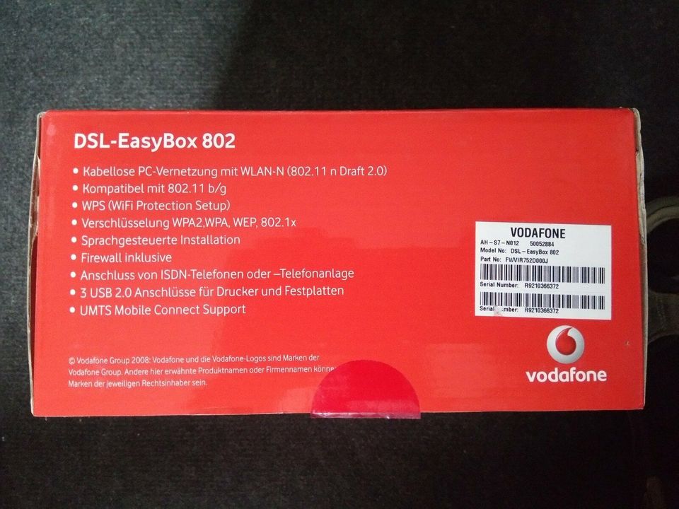 Vodafon EasyBox 802  DSL Router in Milower Land