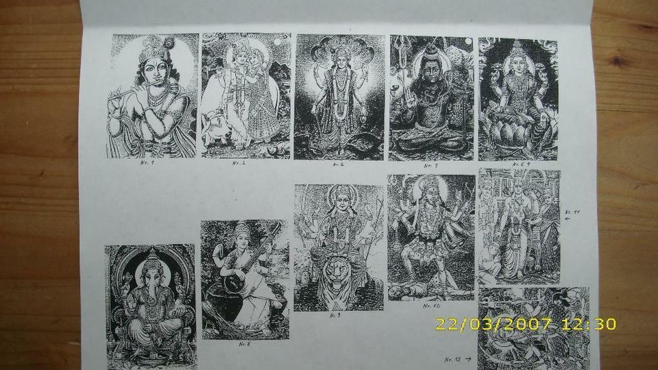 Sarasvati, Durga, Kali, Rama, Sita, Lakshman Hanuman, Santoshi Ma in Bleckede