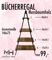 NEU Nussbaum Holzregal Bücherregal Standregal für Bücher Blumen Dortmund - Dorstfeld Vorschau