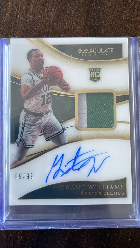 2019 Williams Patch Auto /99 Immaculate Celtics Basketball NBA in Geiselberg