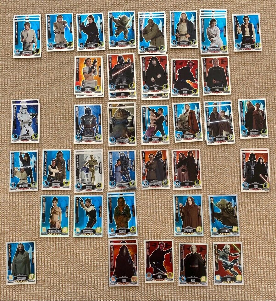 Große Sammlung Star Wars Attax - versch. Serien, 550 Stk. + Album in Grasbrunn