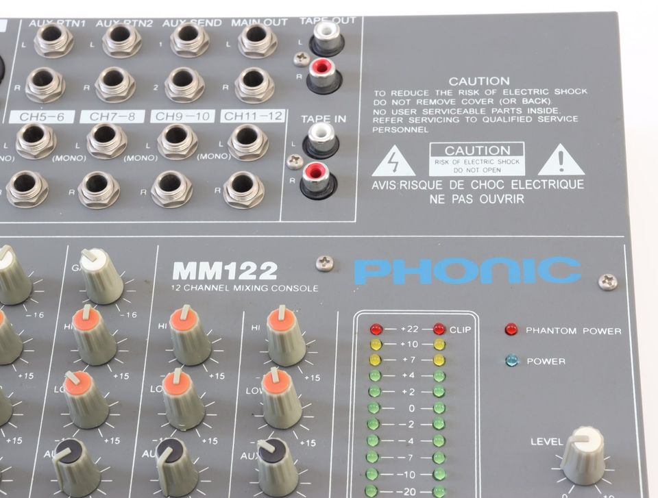 Phonic MM122 - 12 Kanal Mixer + 1 Jahr Gewährleistung in Möhnesee