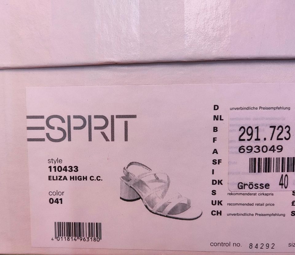 Esprit Sandalen Größe 40 weiß in Bochum