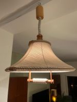 Skandi Design vintage Zug Deckenlampen mit Leinen Schirm aus Dä Hessen - Egelsbach Vorschau