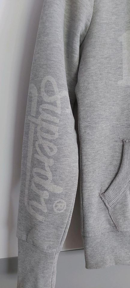 Superdry Hoodie Gr.34/XS hellgrau Sweatshirt Pullover in Rheda-Wiedenbrück