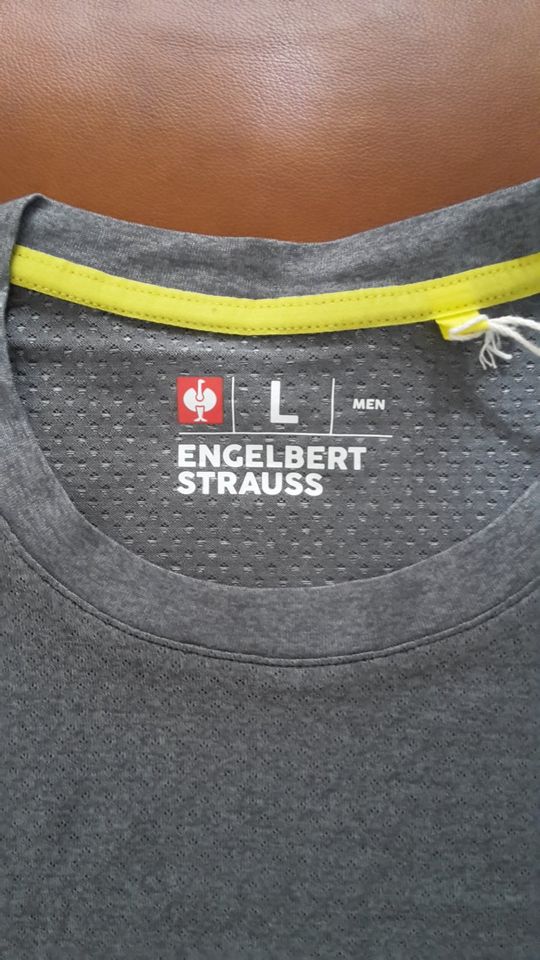 Herren T-Shirt Engelbert Strauss Gr. L in grau in Walldorf